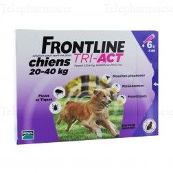 Tri-Act pour chiens de 20-40 kg - 6 pipettes de 4 ml