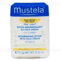MUSTELA "Peau s&egrave;che" B&eacute;b&eacute; hydra stick au cold cream stick 10g