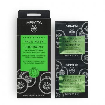 APIVITA - FACE MASK Cucumber - Masque Visage Hydratation intense 2x8ml