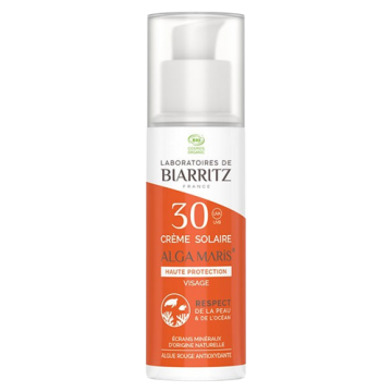 LABORATOIRES DE BIARRITZ - ALGAMARIS crème solaire bio visage SPF30+ 50ml
