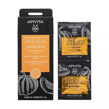 APIVITA - FACE MASK Pumpkin - Masque Visage Citrouille Detox 2X8ml