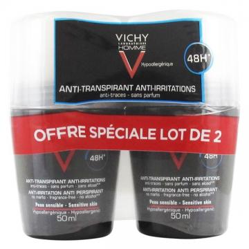 VICHY HOMME - Deodorant bille 48h 2X50ml