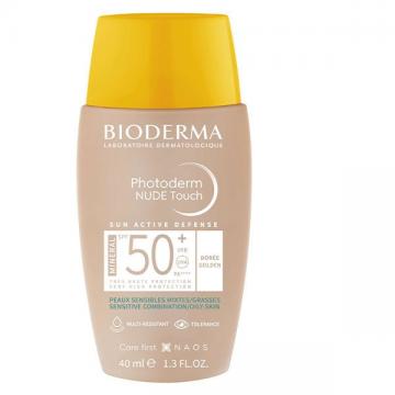 BIODERMA - PHOTODERM - Nude Touch Sun active D&eacute;fense - matifiante teinte dor&eacute; SPF50