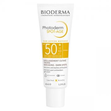 BIODERMA - PHOTODERM Spot-&Acirc;ge - Sun Active Defense - Gel-cr&egrave;me anti-taches Antioxydant peaux hyperpigment&eacute;es SPF50+ 40ml