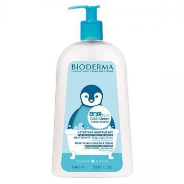 BIODERMA - ABCDerm - Cold-Cream Cr&egrave;me nettoyante nourrissante b&eacute;b&eacute; enfant 1L
