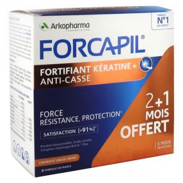FORCAPIL - Fortifiant cheveux k&eacute;ratine + 180 g&eacute;lules