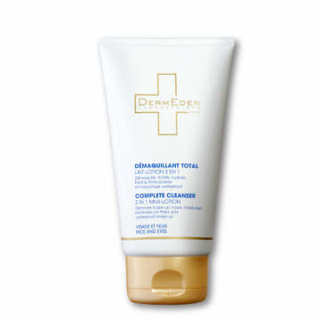 DERMEDEN - D&eacute;maquillant Total - Lait lotion 2 en 1 visage/yeux 150ml