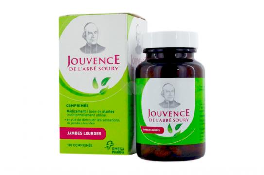JOUVENCE - ABBE SOURY jambes lourdes 120 comprimés