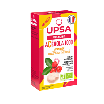 UPSA - VITALITE - Ac&eacute;rola 1000 30 Comprim&eacute;s &agrave; Croquer