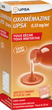 OXOMEMAZINE UPSA - Toux s&egrave;che Toux irritative sans sucre 125ml
