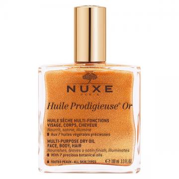 NUXE - Huile Prodigieuse Or - Huile s&egrave;che multi-fonctions, visage corps cheveux 100ml