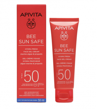 APIVITA - BEE SUN SAFE - Gel-cr&egrave;me visage hydra-fra&icirc;cheur SPF50 50ml