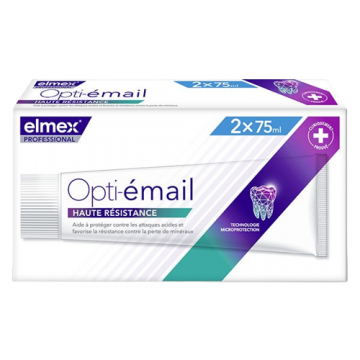 ELMEX  - Opti-&eacute;mail Haute R&eacute;sistance - Dentifrice 2x75ml