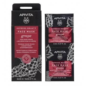 APIVITA - FACE MASK GRAPE - Masque Visage Raisin Lissant Rides & Raffermissant 2x8ml