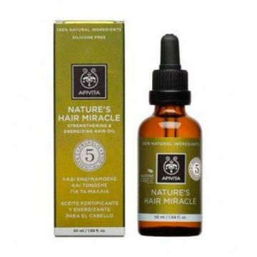 APIVITA - NATURE'S HAIR MIRACLE - Huile Miracle Capillaire Fortifiante et Energisante 50ml