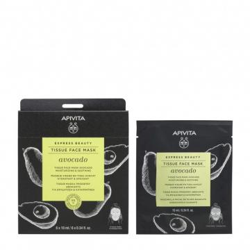 APIVITA - TISSUE FACE MASK - Masque visage en tissu avocat hydratant & apaisant 10ml