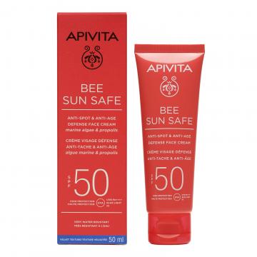 APIVITA - BEE SUN SAFE - Cr&egrave;me d&eacute;fense anti-tache & anti-&acirc;ge SPF50 50ml
