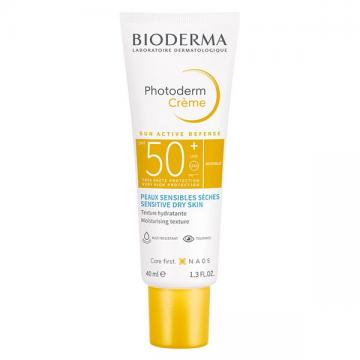 BIODERMA - PHOTODERM Sun Active D&eacute;fense - Cr&egrave;me solaire peaux sensibles et s&egrave;ches SPF50+ 40ml