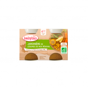 BABYBIO - Petits Pots Jardinière de Légumes de nos Régions 2x130g