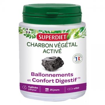 SUPERDIET - Charbon vegetal 150 gelules