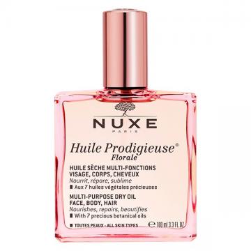 NUXE - HUILE PRODIGIEUSE FLORALE - Huile s&egrave;che multi-fonctions visage, corps, cheveux 100ml
