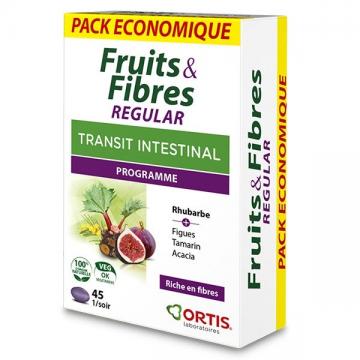 FRUITS ET FIBRES - Regular transit intestinal 45 comprim&eacute;s pack &eacute;conomique