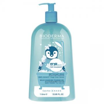 BIODERMA - ABCDerm - Gel moussant nettoyant doux b&eacute;b&eacute; enfant 1L