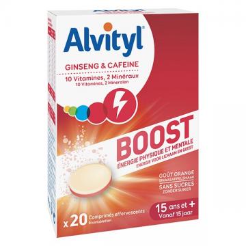 ALVITYL - Ginseng et Caf&eacute;ine Boost - 20 comprim&eacute;s effervescents