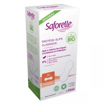 SAFORELLE COTON - Protege-slips classique en coton bio 30 unites