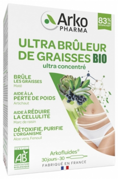 ARKOPHARMA - Arkofluides - Ultra Br&ucirc;leur de Graisses Bio 30 ampoules 30 jours