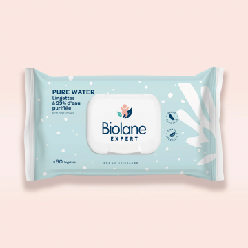 BIOLANE - PURE WATER - Lingettes x 60