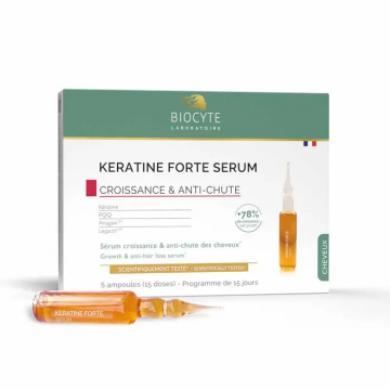 BIOCYTE - KERATINE FORTE - S&eacute;rum Croissance & Anti-Chute 5x9ml