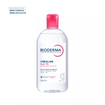BIODERMA - Cr&eacute;aline H2O TS - Eau Micellaire D&eacute;maquillante Hydratante - 500ml