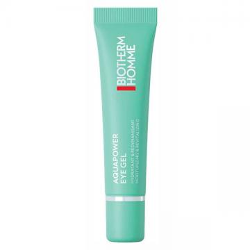 BIOTHERM HOMME - AQUAPOWER EYE GEL - Soin hydratant yeux anti-poches anti-cernes 15ml