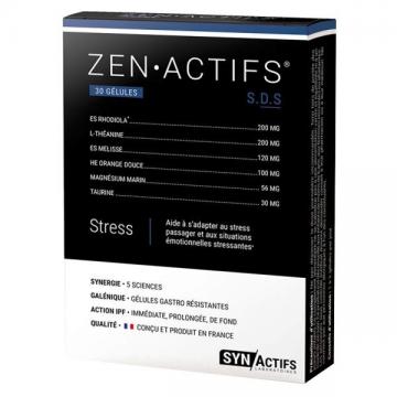 SYNACTIFS - ZEN.ACTIFS BIO - Stress 30 g&eacute;lules v&eacute;g&eacute;tales