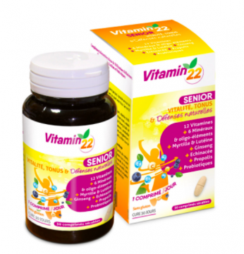 VITAMIN 22 - Senior vitalite , tonus & defenses naturelles 30 comprime