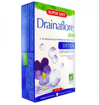 SUPER DIET - Drainaflore Bio D&eacute;tox  20 ampoules x 15ml