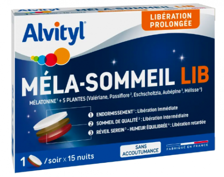 ALVITYL - Mela-Sommeil Lib, 15 comprim&eacute;s