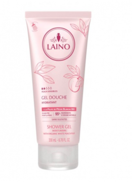 LAINO - DOUCEUR D'ETE - Gel douche hydratant &agrave; la pulpe de p&ecirc;che blanche bio 200ml