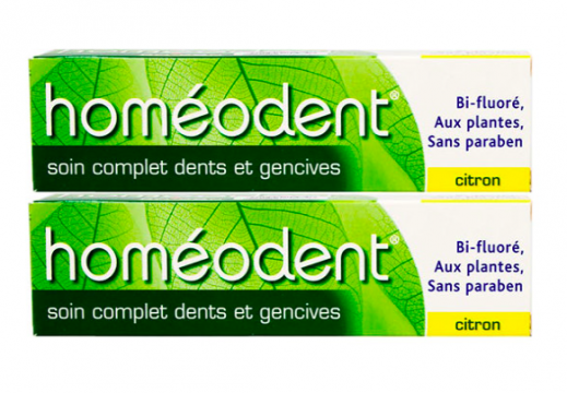HOMEODENT -  Hom&eacute;odent soin complet dents et gencives citron 2x75ml