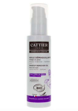 CATTIER - Nettoyant & d&eacute;maquillant huile d&eacute;maquillante puret&eacute; divine bio 100ml