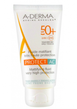 ADERMA - Protect AC fluide matifiant tr&egrave;s haute protection SPF50+ 40ml