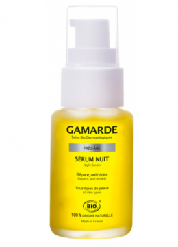 GAMARDE - Pr&egrave;s-&acirc;ge s&eacute;rum nuit bio 30 ml