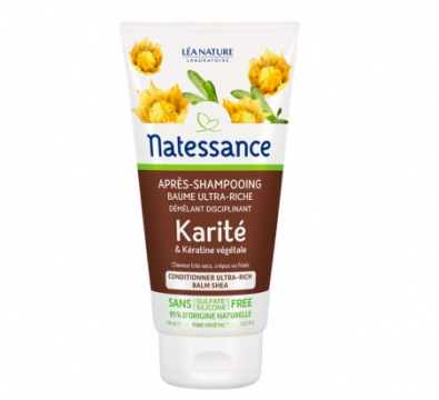 NATESSANCE - Apr&egrave;s-shampoing baume ultra-riche karit&eacute; et k&eacute;ratine v&eacute;g&eacute;tale 150ml