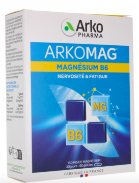 ARKOPHARMA - ARKOMAG magn&eacute;sium B6 60 g&eacute;lules