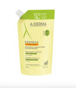 ADERMA - Exomega Control Huile Lavante &Eacute;molliente Anti-Grattage Recharge 500 ml