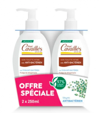 ROGE-CAVAILL&Egrave;S - Soin toilette intime naturel anti-bact&eacute;rien 2X250ml