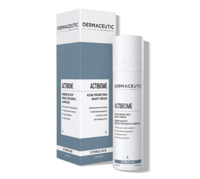 DERMACEUTIC - ACTIBIOME cr&egrave;me de nuit peau &agrave; tendance acn&eacute;ique 40ml