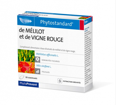PILEJE - PHYTOSTANDARD - M&eacute;lilot vigne rouge 30 comprim&eacute;s