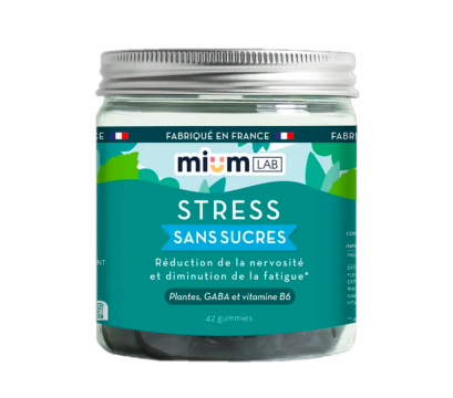 MIUM LAB - Stress sans sucres - R&eacute;duction de la nervosit&eacute; et diminution de la fatigue 42 gommes